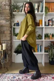 Paloma Tela Peter Pan Blouse Mucky Olive